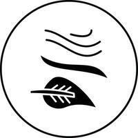 Leaf Fluttering in Wind Vector Icon
