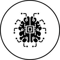 Brain Circuit Vector Icon