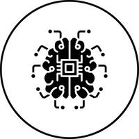 Brain Circuit Vector Icon