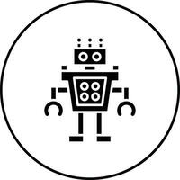 Humanoid Robot Vector Icon
