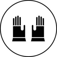 icono de vector de guantes de mano