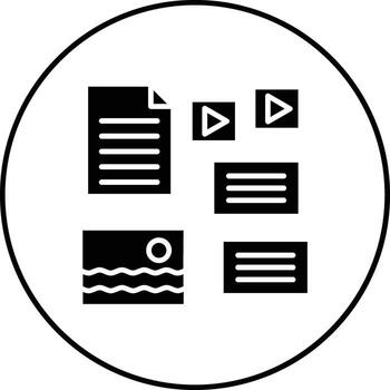 Unstructured Data Vector Icon
