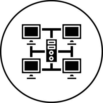 Grid Computing Vector Icon