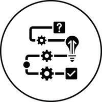 resolviendo pregunta vector icono