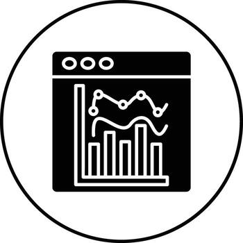 Statistical Graph Vector Icon