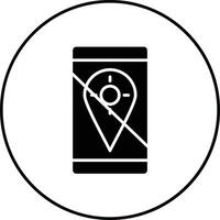 GPS no fijo vector icono