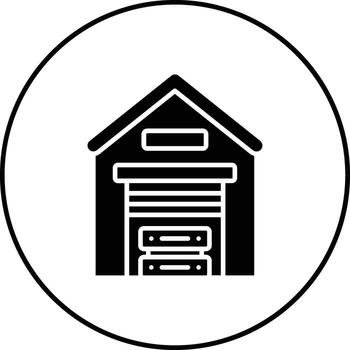 icono de vector de almacén de datos