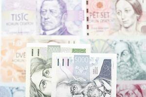 Czech money a business background photo