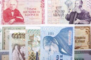 Icelandic money a business background photo