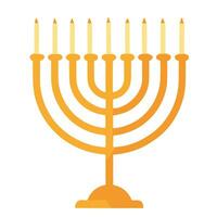 graphic hanukkah candlestick on white background photo