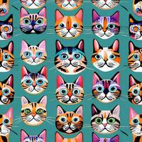 cute repeatable background with patten kittens photo