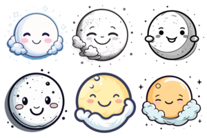 Beautiful Moon Clipart - Generative Ai png