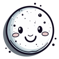 lindo lua clipart - generativo ai png