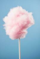 Tasty cotton candy on white background, AI Generated photo