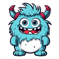 skön söt monster ClipArt - generativ ai png