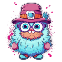 Beautiful Kawaii Monster Clipart - Generative Ai png