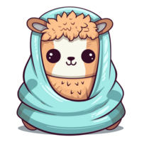 hermosa llama clipart - generativo ai png