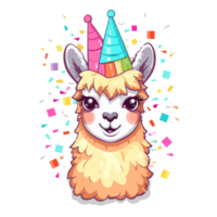 Beautiful Llama Clipart - Generative Ai png