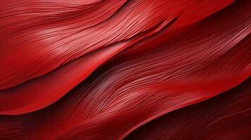 A vibrant, abstract landscape of nature and emotion is depicted in a bold and captivating way, with a red wavy background and intricate lines, AI Generative photo