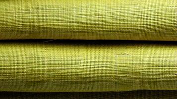 un vibrante modelo de amarillo lino textil cascadas a través de el sofá, evocando un sentido de comodidad y calor dentro el interior espacio, ai generativo foto