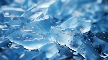 A still and serene image of glistening blue ice cubes captures the beauty of nature in its most pristine and captivating form, AI Generative photo