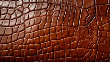 A rich, earthy palette of browns and tans meet vibrant reds in this luxurious leather sofa, inviting you to sink into its comforting embrace, AI Generative photo