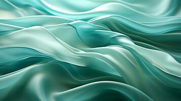 This vibrant teal fabric is a stunning display of abstract art, AI Generative photo