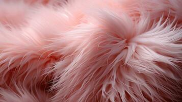 A soft, pink fur blanketed in feathers reveals a wild and mysterious beauty, inviting the viewer to explore the secrets of the animal kingdom, AI Generative photo