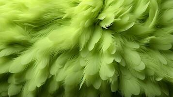 A detailed close-up of delicate feathers delicately perched on a lush green plant evokes a feeling of fragility and freedom, AI Generative photo