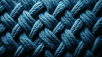 This knitted fabric creates a vibrant connection between the tightly-tied knots of rope, creating an inviting visual for a wild and creative journey, AI Generative photo