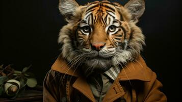 un majestuoso felidae, adornado en un Saco de suave pelo, merodea mediante un interior espacio con salvaje gracia, sus bigotes espasmos con salvaje abandonar, ai generativo foto