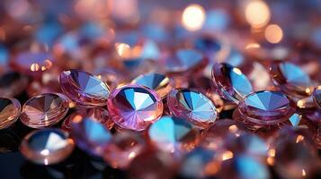 Radiant hues of blushing gems illuminate a dreamlike realm, evoking a sense of enchantment and grace, AI Generative photo