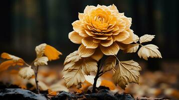 rosado flores son floreciente en un campo ai generativo foto