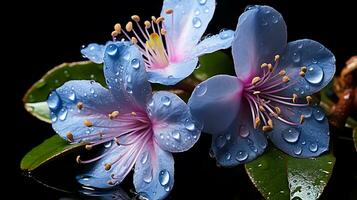 a pink flower with water droplets on it AI Generative photo