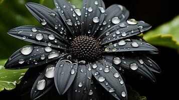 un manojo de rosado flores en un negro envase ai generativo foto