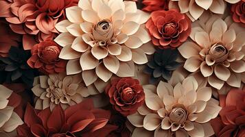 a bunch of flowers are arranged in a pattern AI Generative photo