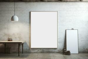 Creative Studio Poster Template. Generative AI photo