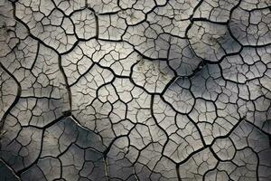 Earth's intricate network of cracks. Generative AI photo