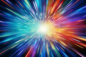 Energetic 3D Vibrant Burst Background. Generative AI photo
