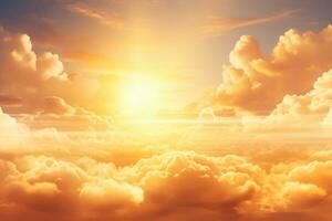 Golden Hour Sky. Generative AI photo