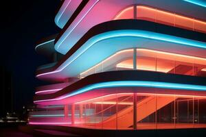 Highlighted Architectural Beauty. Generative AI photo
