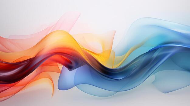 Abstract visualizer with swirling colors and abstract shapes. Generative AI photo