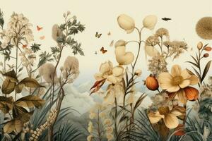 Charming Botanical Visuals. Generative AI photo