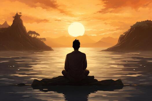 atención plena para sexual bien ser. generativo ai foto