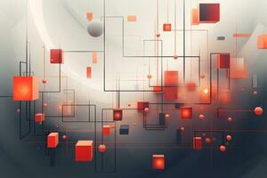 Geometric shapes forming a tech backdrop. Generative AI photo
