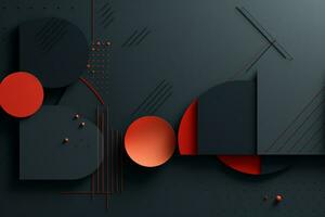 Minimalistic Wallpaper with Geometric Shapes. Generative AI photo