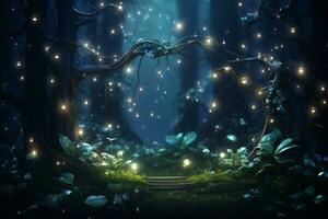 Enchanting Fairy Lights. Generative AI photo