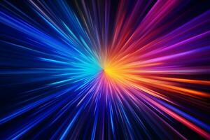 Energetic 3D Radiating Burst Background. Generative AI photo
