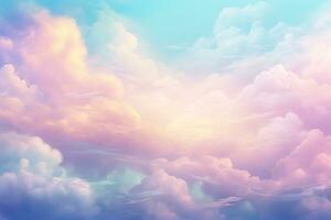 Ethereal Pastel Sky. Generative AI photo