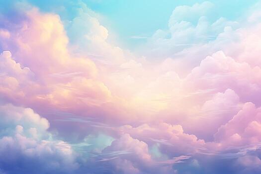 Ethereal Pastel Sky. Generative AI photo